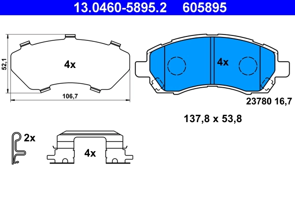 Brake Pad Set, disc brake 13.0460-5895.2