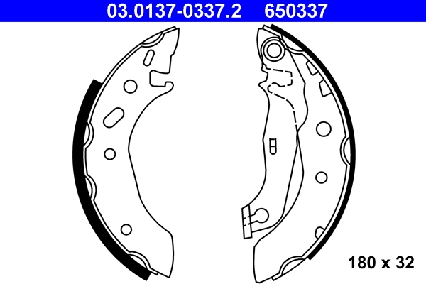 Brake Shoe Set 03.0137-0337.2