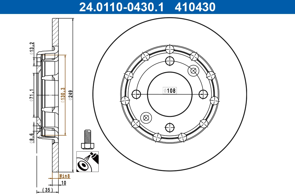 Brake Disc 24.0110-0430.1