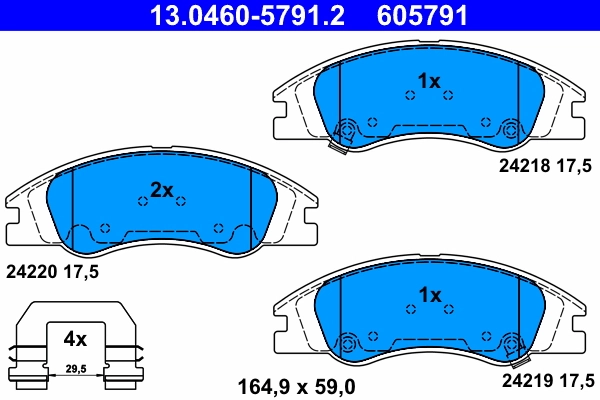 Brake Pad Set, disc brake 13.0460-5791.2