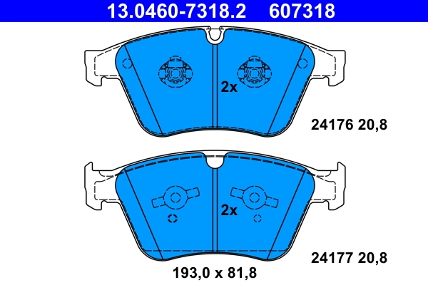 Brake Pad Set, disc brake 13.0460-7318.2