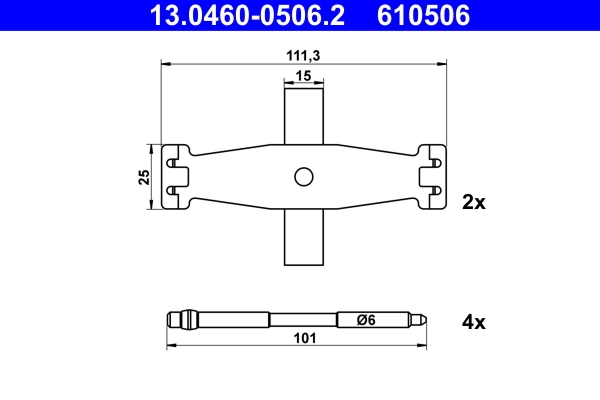 Accessory Kit, disc brake pad 13.0460-0506.2