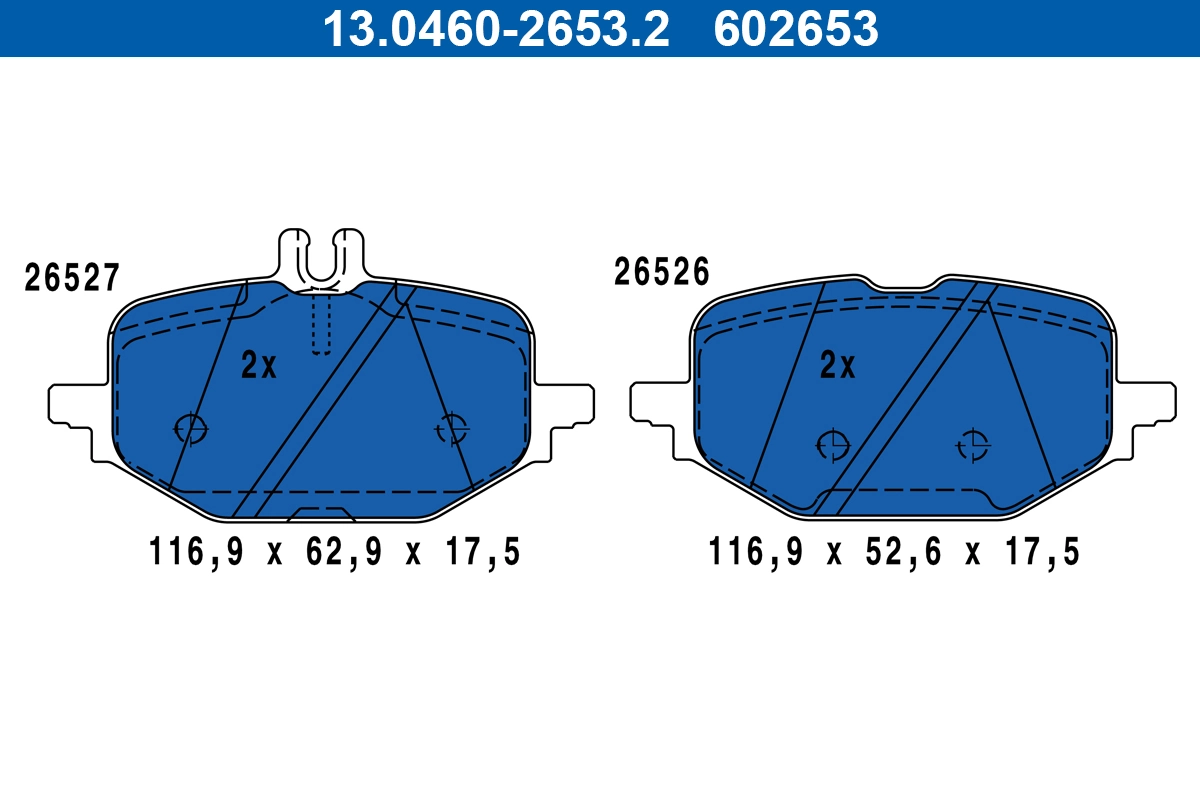 Brake Pad Set, disc brake 13.0460-2653.2