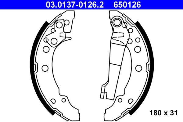 Brake Shoe Set 03.0137-0126.2