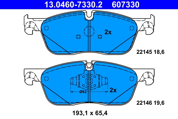Brake Pad Set, disc brake 13.0460-7330.2