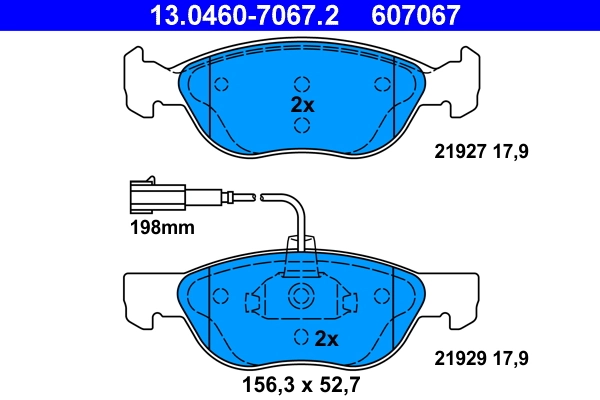 Brake Pad Set, disc brake 13.0460-7067.2