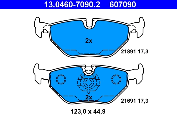 Brake Pad Set, disc brake 13.0460-7090.2