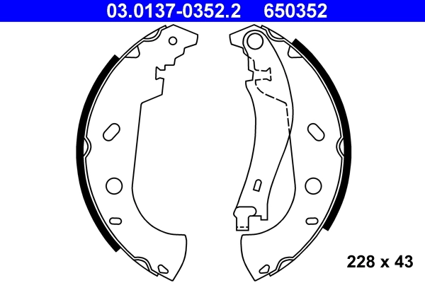 Brake Shoe Set 03.0137-0352.2