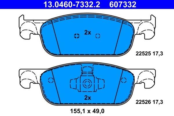 Brake Pad Set, disc brake 13.0460-7332.2
