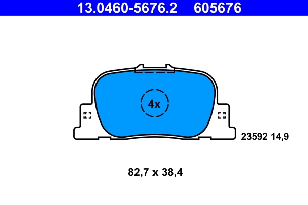 Brake Pad Set, disc brake 13.0460-5676.2