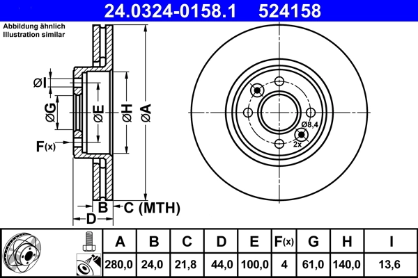 Brake Disc PowerDisc 24.0324-0158.1