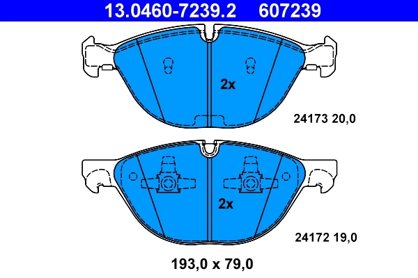 Brake Pad Set, disc brake 13.0460-7239.2