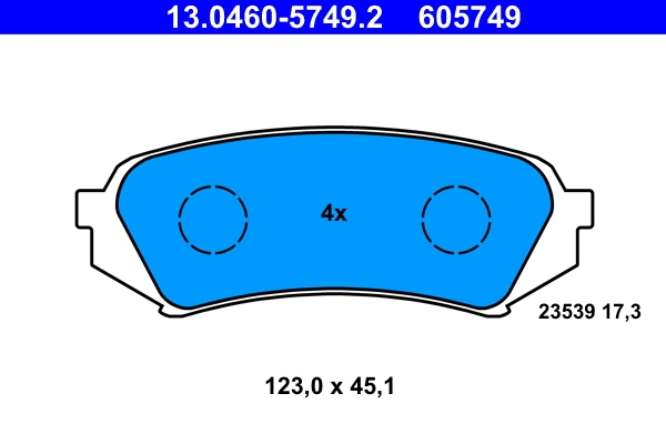 Brake Pad Set, disc brake 13.0460-5749.2