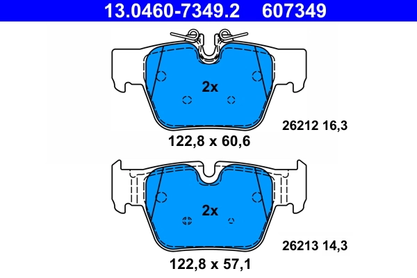 Brake Pad Set, disc brake 13.0460-7349.2