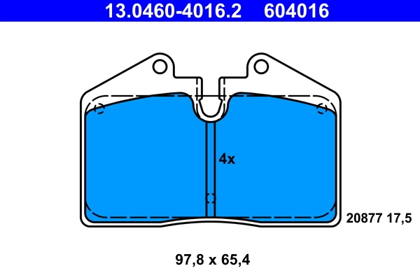 Brake Pad Set, disc brake 13.0460-4016.2
