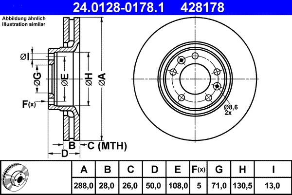 Brake Disc 24.0128-0178.1