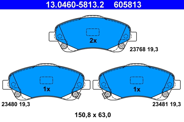 Brake Pad Set, disc brake 13.0460-5813.2