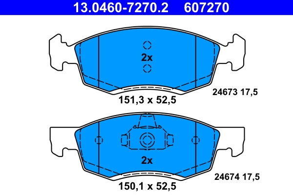 Brake Pad Set, disc brake 13.0460-7270.2