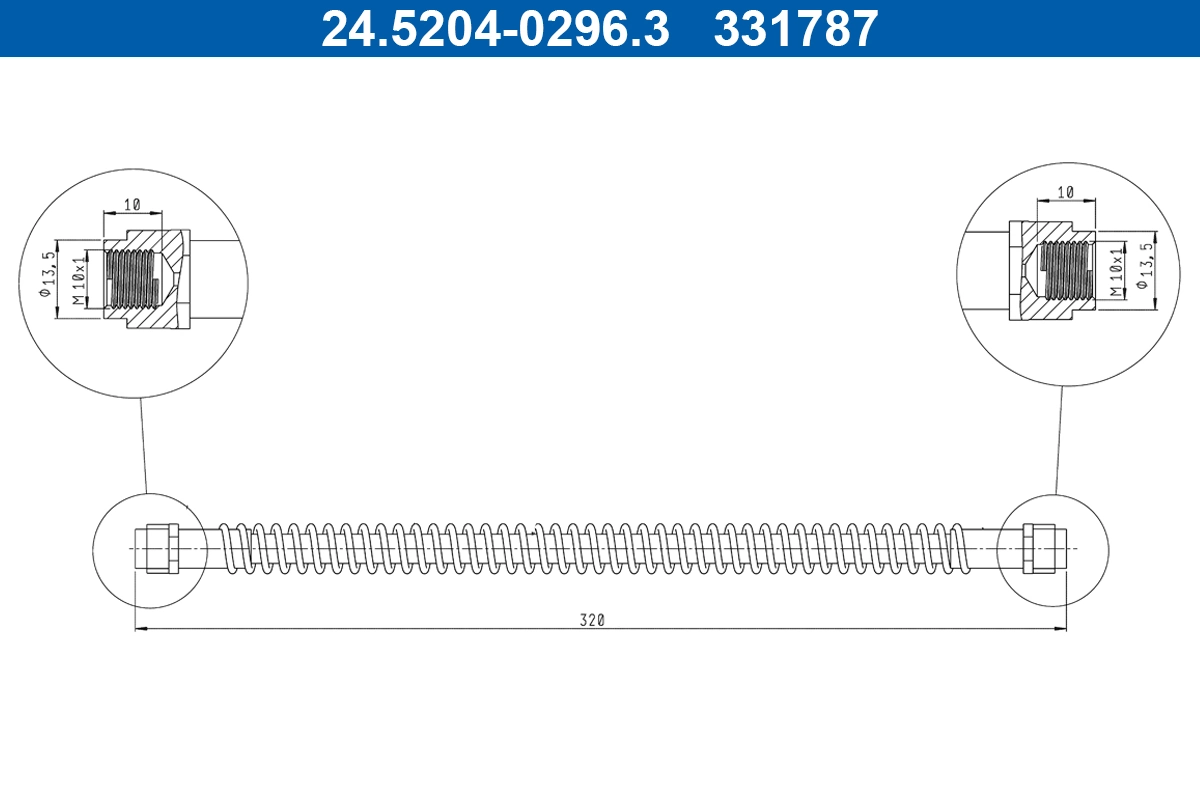 Brake Hose 24.5204-0296.3