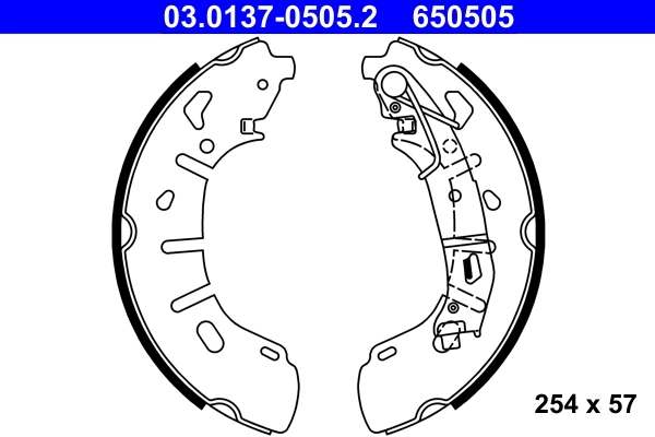 Brake Shoe Set 03.0137-0505.2
