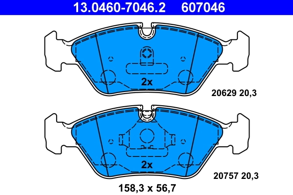 Brake Pad Set, disc brake 13.0460-7046.2