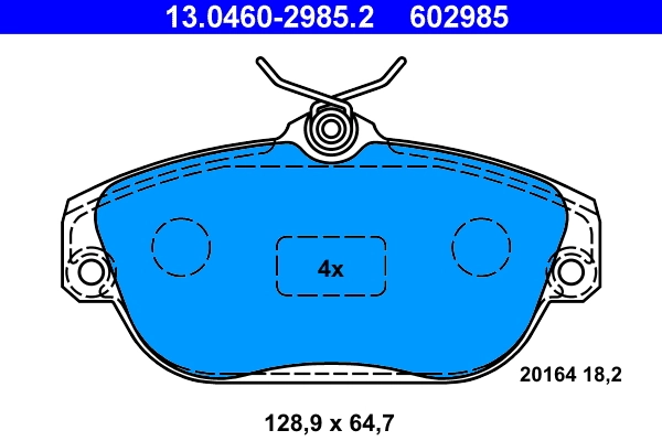 Brake Pad Set, disc brake 13.0460-2985.2