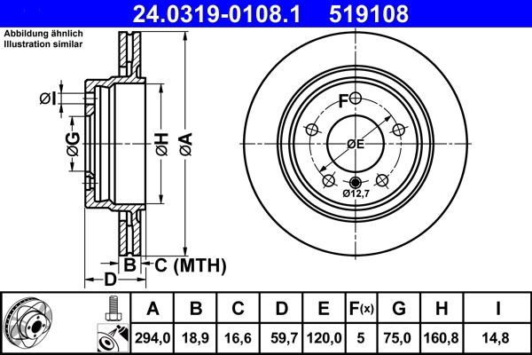 Brake Disc PowerDisc 24.0319-0108.1