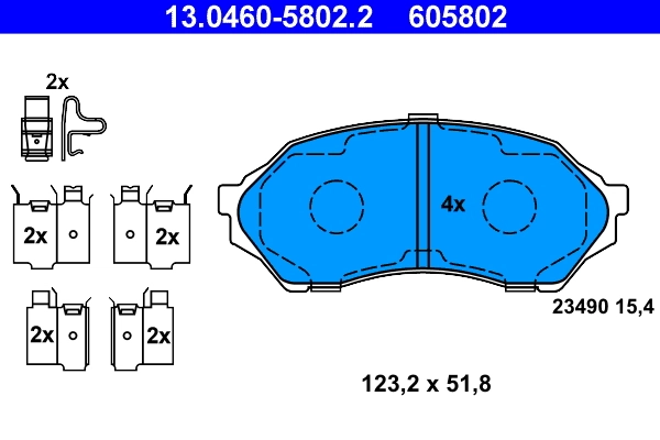 Brake Pad Set, disc brake 13.0460-5802.2