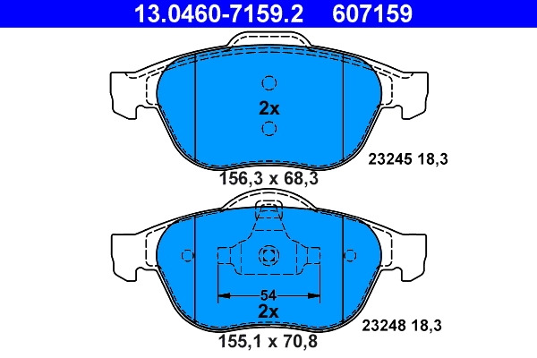 Brake Pad Set, disc brake 13.0460-7159.2