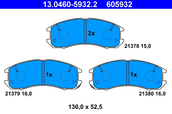 Brake Pad Set, disc brake 13.0460-5932.2