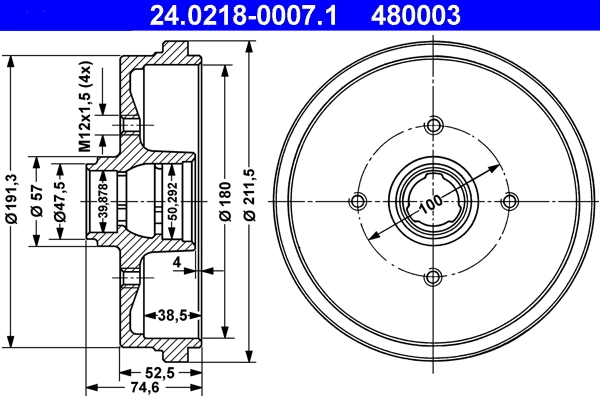 Brake Drum 24.0218-0007.1