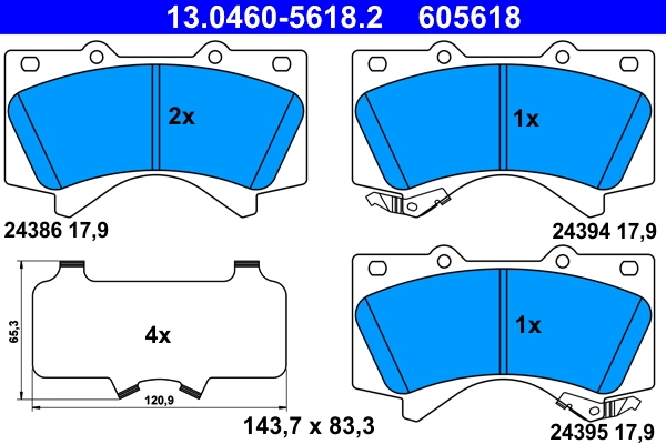 Brake Pad Set, disc brake 13.0460-5618.2