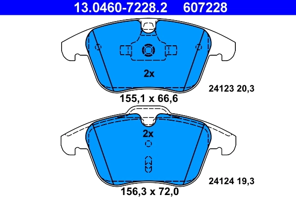Brake Pad Set, disc brake 13.0460-7228.2