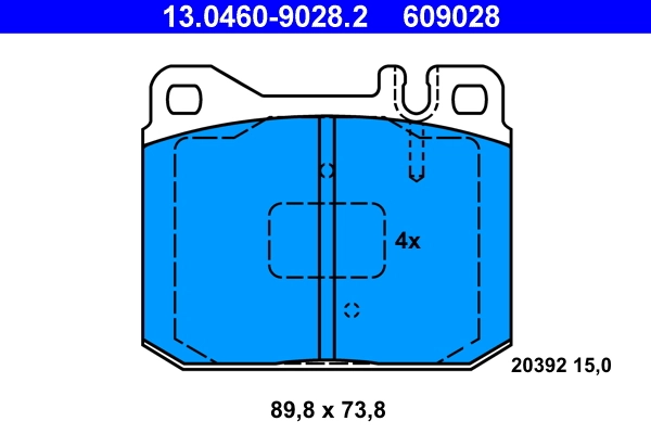 Brake Pad Set, disc brake 13.0460-9028.2