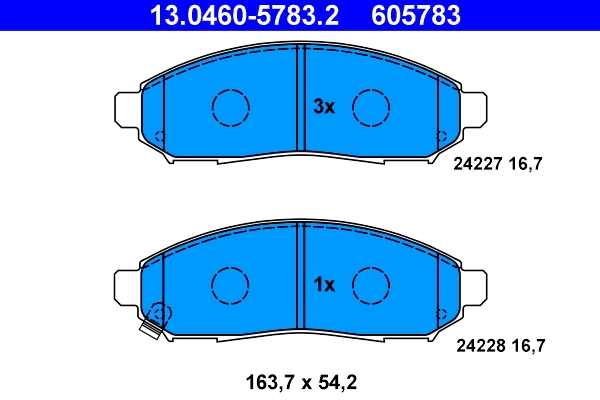 Brake Pad Set, disc brake 13.0460-5783.2
