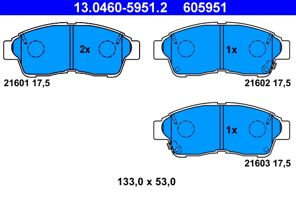 Brake Pad Set, disc brake 13.0460-5951.2