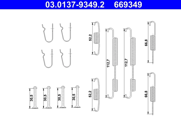 Accessory Kit, brake shoes 03.0137-9349.2