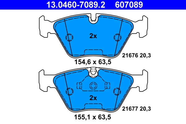 Brake Pad Set, disc brake 13.0460-7089.2
