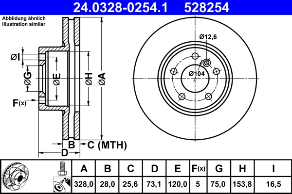Brake Disc PowerDisc 24.0328-0254.1