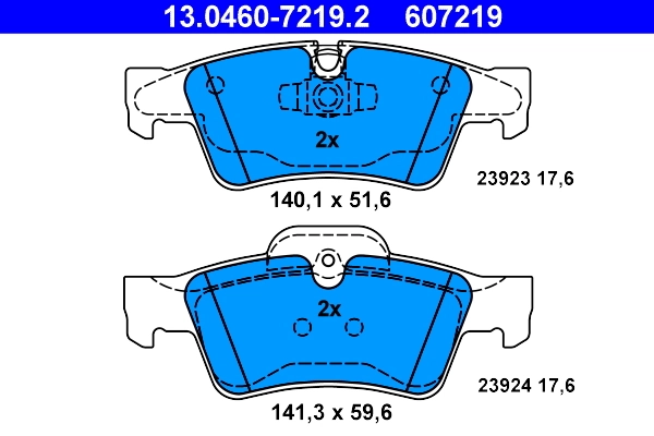 Brake Pad Set, disc brake 13.0460-7219.2