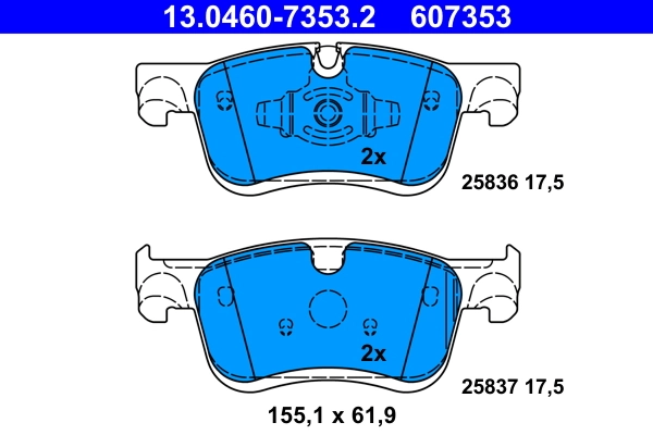 Brake Pad Set, disc brake 13.0460-7353.2