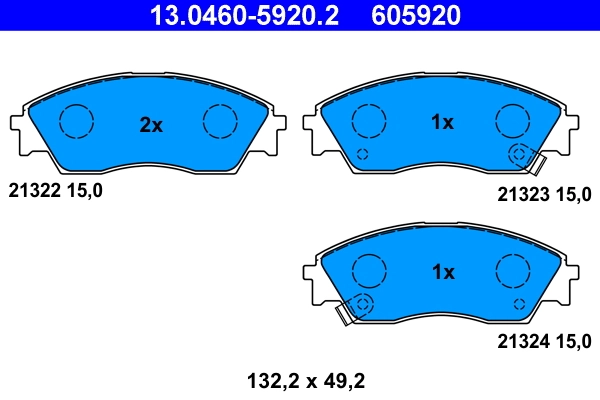 Brake Pad Set, disc brake 13.0460-5920.2