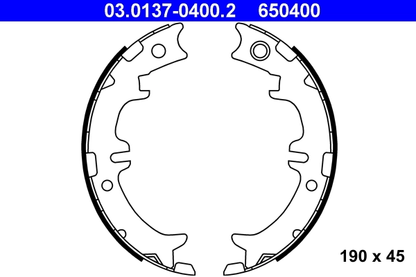 Brake Shoe Set, parking brake 03.0137-0400.2