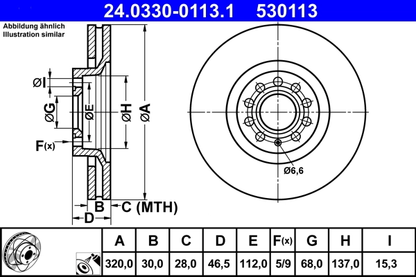 Brake Disc PowerDisc 24.0330-0113.1