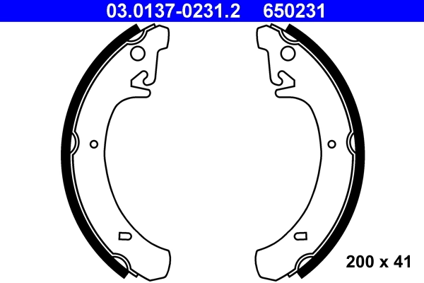 Brake Shoe Set 03.0137-0231.2
