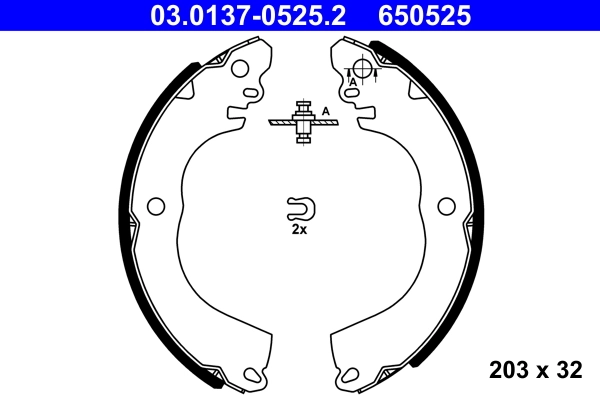 Brake Shoe Set 03.0137-0525.2