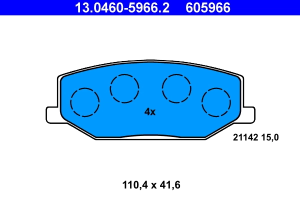 Brake Pad Set, disc brake 13.0460-5966.2