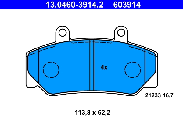 Brake Pad Set, disc brake 13.0460-3914.2