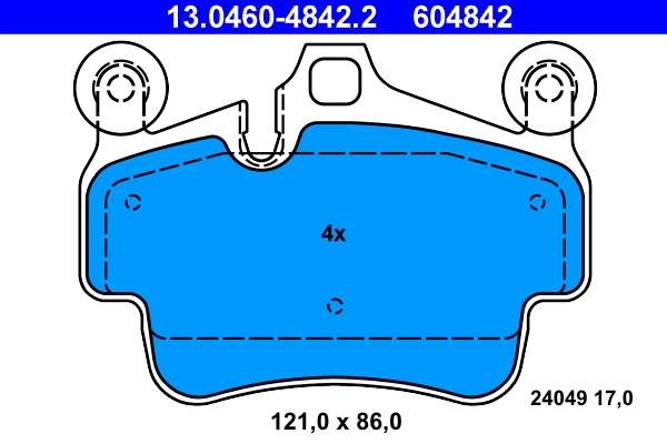 Brake Pad Set, disc brake 13.0460-4842.2