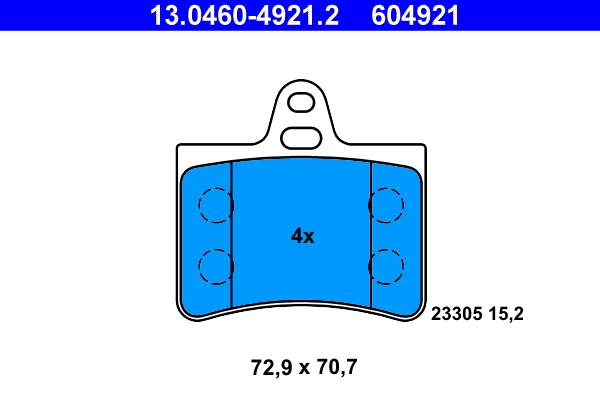 Brake Pad Set, disc brake 13.0460-4921.2